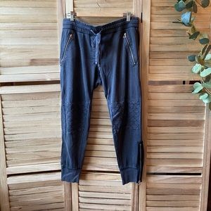 GAP Grey Moto Joggers with zip accents Size M